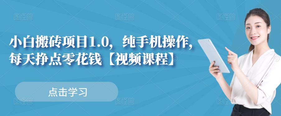 小白搬砖项目1.0，纯手机操作，每天兼职挣点零花钱_诚信资源网