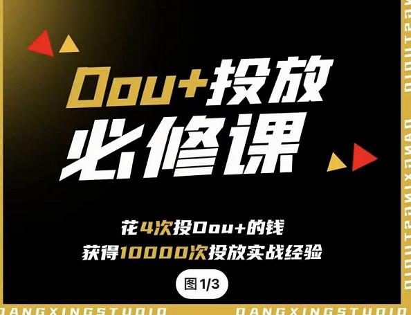 代同学DOU+投放训练营，用付费流量撬动大额自然流量，过得超额变现转化_诚信资源网